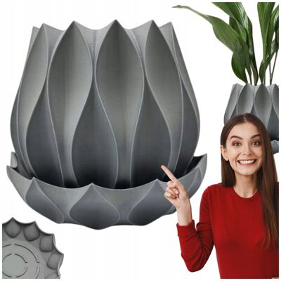 Inny producent Doniczka elegancka ozdobna Abyssal SILVER Szara Linia CLASSIC 1 sztuka Inny producent Doniczka elegancka ozdobna Abyssal SILVER Szara Linia CLASSIC 1 sztuka