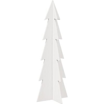 VMP Drewniana choinka do udekorowania, biała, 112 cm, sosnowa VMP Drewniana choinka do udekorowania, biała, 112 cm, sosnowa