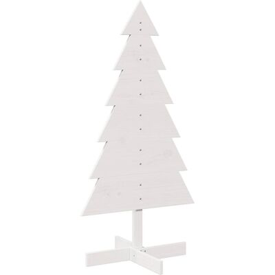 VMP Drewniana choinka do udekorowania, biała, 120 cm, sosnowa VMP Drewniana choinka do udekorowania, biała, 120 cm, sosnowa