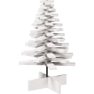 VMP Drewniana choinka do udekorowania, biała, 80 cm, sosnowa VMP Drewniana choinka do udekorowania, biała, 80 cm, sosnowa