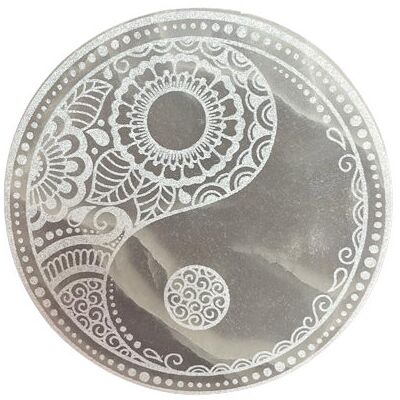 ANCIENT WISDOM Duża Okrągła Płytka Selenitowa 18 cm - Feng Shui ANCIENT WISDOM Duża Okrągła Płytka Selenitowa 18 cm - Feng Shui