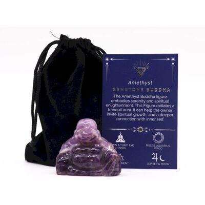 ANCIENT WISDOM Duży Budda z Ametystu 50x40x20 mm ANCIENT WISDOM Duży Budda z Ametystu 50x40x20 mm