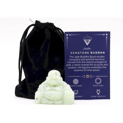 ANCIENT WISDOM Duży Budda z Jadeitu 50x40x20 mm ANCIENT WISDOM Duży Budda z Jadeitu 50x40x20 mm