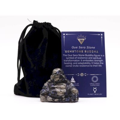 ANCIENT WISDOM Duży Budda z Kamienia Que Sera 50x40x20 mm ANCIENT WISDOM Duży Budda z Kamienia Que Sera 50x40x20 mm