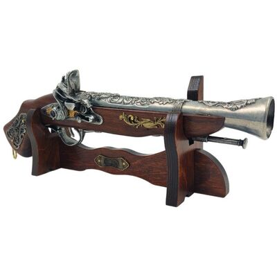 GiftDeco Duży Pistolet Włoski na Stojaku - Replika XVII wiek - 163S GiftDeco Duży Pistolet Włoski na Stojaku - Replika XVII wiek - 163S
