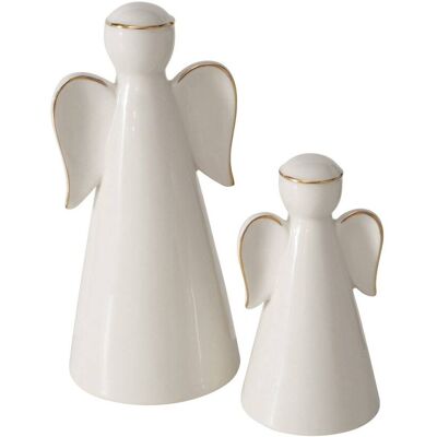 Boltze Dwie figurki porcelanowe VELIDEN, białe aniołki Boltze Dwie figurki porcelanowe VELIDEN, białe aniołki