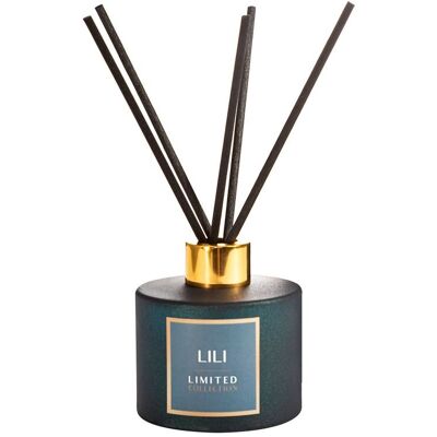 Dyfuzor zapachowy Lili z patyczkami Głębia Zieleni 150 ml odświeżacz powietrza Eurofirany Dyfuzor zapachowy Lili z patyczkami Głębia Zieleni 150 ml odświeżacz powietrza Eurofirany