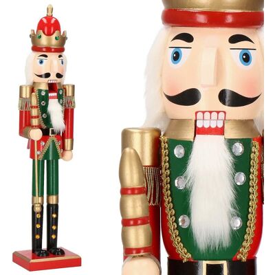 Springos Dziadek do orzechów 60 cm czerwono-zielony, figurka, ozdoba świąteczna Springos Dziadek do orzechów 60 cm czerwono-zielony, figurka, ozdoba świąteczna
