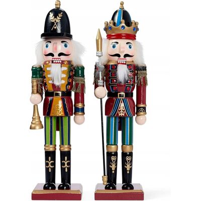 Inny producent DZIADEK DO ORZECHÓW OZDOBA ŚWIĄTECZNA DREWNIANY ZE STOJAKIEM ZESTAW 2 SZT. Inny producent DZIADEK DO ORZECHÓW OZDOBA ŚWIĄTECZNA DREWNIANY ZE STOJAKIEM ZESTAW 2 SZT.
