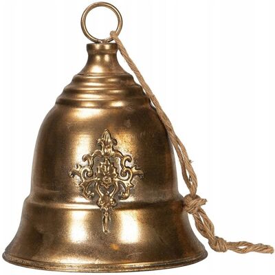 inna (Inny) DZWONEK METALOWY złoty ze sznurkiem śr. 19cm inna (Inny) DZWONEK METALOWY złoty ze sznurkiem śr. 19cm