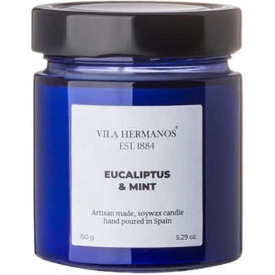 Eucalyptus & Mint - Vila Hermanos - świeca zapachowa 150g - seria Apothecary Cobalt Blue Eucalyptus & Mint - Vila Hermanos - świeca zapachowa 150g - seria Apothecary Cobalt Blue
