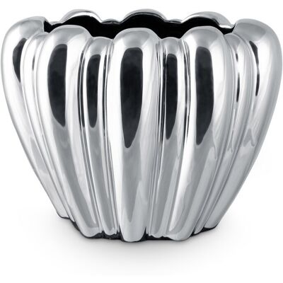 Eurofirany, Wazon, Antonio, 21x13x16 cm, srebrny Eurofirany, Wazon, Antonio, 21x13x16 cm, srebrny