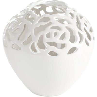 Eurofirany, Wazon, Celia, 17x17x17 cm, kremowy Eurofirany, Wazon, Celia, 17x17x17 cm, kremowy