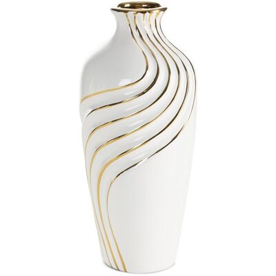 Eurofirany, Wazon, Estela, 15x15x33 Cm, Biały Eurofirany, Wazon, Estela, 15x15x33 Cm, Biały