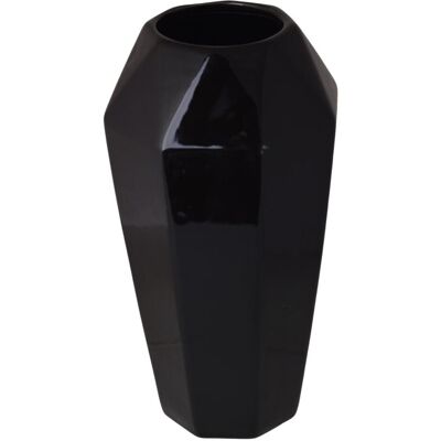 Chiny Ewax, Wazon ceramiczny 211406, czarny, 11,5x11,5x23,5 cm Chiny Ewax, Wazon ceramiczny 211406, czarny, 11,5x11,5x23,5 cm