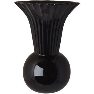 Chiny Ewax, Wazon ceramiczny 211446-25, czarny, 18x18x25 cm Chiny Ewax, Wazon ceramiczny 211446-25, czarny, 18x18x25 cm