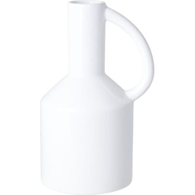 Chiny Ewax, Wazon ceramiczny 211491-24, biały, 12x12x24 cm Chiny Ewax, Wazon ceramiczny 211491-24, biały, 12x12x24 cm