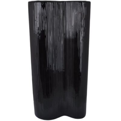 Chiny Ewax, Wazon ceramiczny duży 211390-32, czarny, 15x6x33 cm Chiny Ewax, Wazon ceramiczny duży 211390-32, czarny, 15x6x33 cm