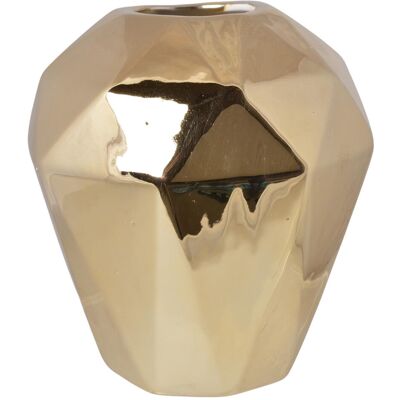 Chiny Ewax, Wazon Ceramiczny Geometryczny 211405, Złoty, 13x13x16 Cm Chiny Ewax, Wazon Ceramiczny Geometryczny 211405, Złoty, 13x13x16 Cm