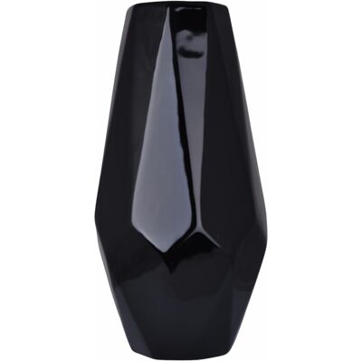 Chiny Ewax, Wazon ceramiczny Geometryczny 211407, czarny, 13x13x29 cm Chiny Ewax, Wazon ceramiczny Geometryczny 211407, czarny, 13x13x29 cm