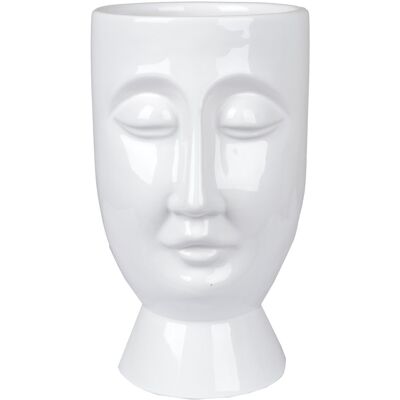 Chiny Ewax, Wazon ceramiczny Twarz 211332-28, biały, 16x16x28 cm Chiny Ewax, Wazon ceramiczny Twarz 211332-28, biały, 16x16x28 cm