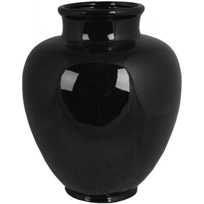 Chiny Ewax, Wazon ceramiczny wysoki 16386-25, czarny, 21x21x26,5 cm Chiny Ewax, Wazon ceramiczny wysoki 16386-25, czarny, 21x21x26,5 cm