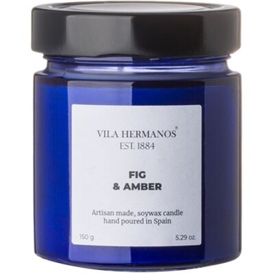 Fig & Amber - Vila Hermanos - świeca zapachowa 150g - seria Apothecary Cobalt Blue Fig & Amber - Vila Hermanos - świeca zapachowa 150g - seria Apothecary Cobalt Blue