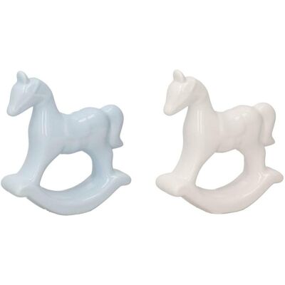 EM&EM figurka 12szt ceramiczna koń 11x3x10cm mix biały, niebieski EM&EM figurka 12szt ceramiczna koń 11x3x10cm mix biały, niebieski