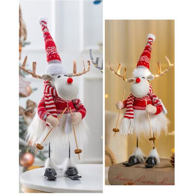7&7 figurka bożonarodzeniowa RENIFER na nartach ze świecącymi rogami 43x13x13 cm XGI-107 7&7 figurka bożonarodzeniowa RENIFER na nartach ze świecącymi rogami 43x13x13 cm XGI-107
