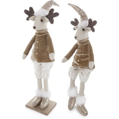 Eurofirany Figurka bożonarodzeniowa szampańska 6 x 10 x 32 cm - dekoracja na święta Eurofirany Figurka bożonarodzeniowa szampańska 6 x 10 x 32 cm - dekoracja na święta