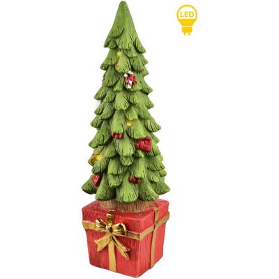 Mondex Figurka Choinki SANTA LILA z LED, 21x21x64 cm, Zielona Ceramika Mondex Figurka Choinki SANTA LILA z LED, 21x21x64 cm, Zielona Ceramika