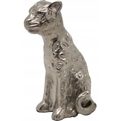 Queen Isabell Figurka Dekoracyjna Metalowa Gepard Srebrny Queen Isabell Figurka Dekoracyjna Metalowa Gepard Srebrny