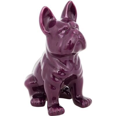 Atmosphera Figurka dekoracyjna Pies Fioletowy Buldog francuski Na prezent Ceramiczna Atmosphera Figurka dekoracyjna Pies Fioletowy Buldog francuski Na prezent Ceramiczna