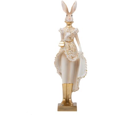 King Home Figurka dekoracyjna SHP RABBIT beżowa / złota King Home Figurka dekoracyjna SHP RABBIT beżowa / złota