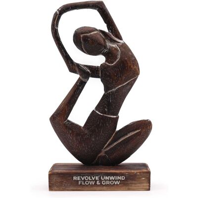 ANCIENT WISDOM Figurka Drewniana Joginka Brązowa 'Revolve Unwind - Flow & Grow' ANCIENT WISDOM Figurka Drewniana Joginka Brązowa 'Revolve Unwind - Flow & Grow'