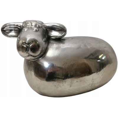 ART Figurka owca ceramiczna srebrna wielkanoc ART Figurka owca ceramiczna srebrna wielkanoc
