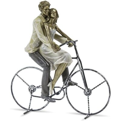 ART Figurka Para kochankowie na rowerze miedziany ART Figurka Para kochankowie na rowerze miedziany