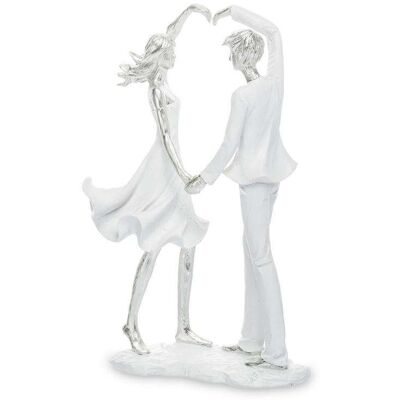 Figurka PIGMEJKA Para zakochanych, biała, 27x16x8 cm Figurka PIGMEJKA Para zakochanych, biała, 27x16x8 cm