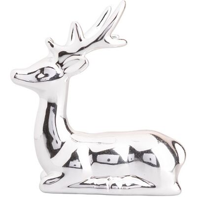 Figurka Porcelanowa Altom Design Renifer, 13,5x7,5x14 Cm, Srebrny Figurka Porcelanowa Altom Design Renifer, 13,5x7,5x14 Cm, Srebrny
