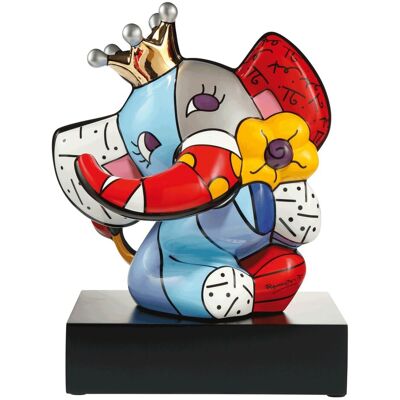 Goebel Figurka Spring Elephant słoń w koronie kolorowy 33 cm - Romero Britto Goebel Figurka Spring Elephant słoń w koronie kolorowy 33 cm - Romero Britto