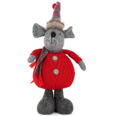 Florina Figurka świąteczna WINTER HOME, Mysz w czerwonym sweterku, 36 cm Florina Figurka świąteczna WINTER HOME, Mysz w czerwonym sweterku, 36 cm