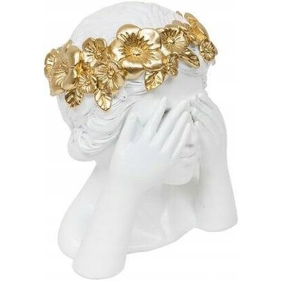 Atmosphera Figurka w kształcie głowy kobiety 22 cm biała Atmosphera Figurka w kształcie głowy kobiety 22 cm biała
