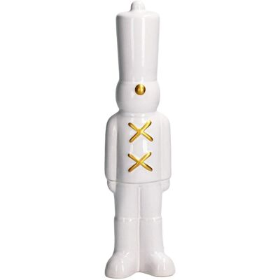 Rituali Domestici Figurka w kształcie świątecznego żołnierza Sullattentisto - Biały, 26 cm Rituali Domestici Figurka w kształcie świątecznego żołnierza Sullattentisto - Biały, 26 cm