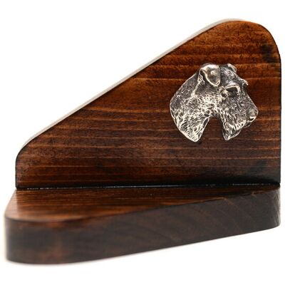 Foksterier szorstkowłosy - drewniany świecznik z psem, podstawka pod tealight, miejsce pamięci psa marki Art-Dog Foksterier szorstkowłosy - drewniany świecznik z psem, podstawka pod tealight, miejsce pamięci psa marki Art-Dog