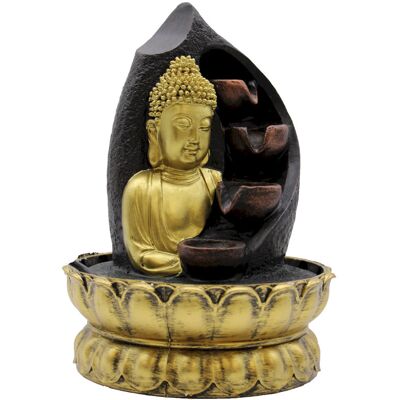 ANCIENT WISDOM Fontanna Wodna Nablatowa - 30cm - Złoty Budda i Ga ANCIENT WISDOM Fontanna Wodna Nablatowa - 30cm - Złoty Budda i Ga