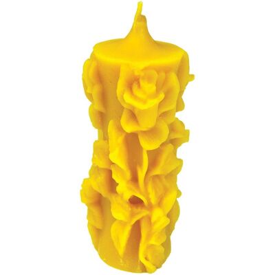 ŁYSOŃ Forma Silikonowa Do Świec - Świeca Z Różami - Wys. 11 Cm ŁYSOŃ Forma Silikonowa Do Świec - Świeca Z Różami - Wys. 11 Cm