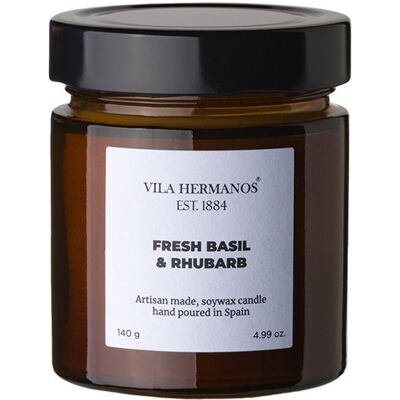 Fresh Basil & Rhubarb - Vila Hermanos - świeca zapachowa 140g - seria Apothecary Fresh Basil & Rhubarb - Vila Hermanos - świeca zapachowa 140g - seria Apothecary