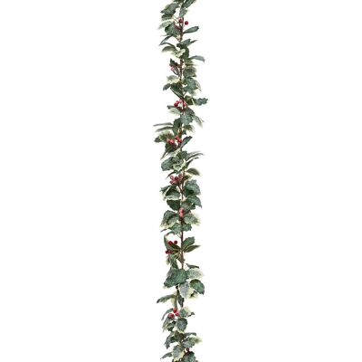 JJA SAS Girlanda z liści ostrokrzewu, 180 cm JJA SAS Girlanda z liści ostrokrzewu, 180 cm