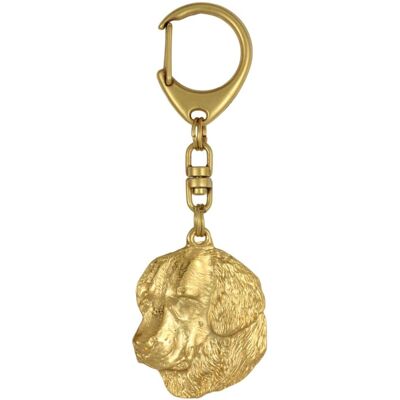 Golden Retriever - pozłocony brelok do kluczy z psem, ozdoba torebki, luksusowy dodatek marki Art-Dog Golden Retriever - pozłocony brelok do kluczy z psem, ozdoba torebki, luksusowy dodatek marki Art-Dog