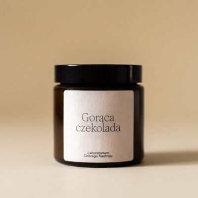 Gorąca Czekolada - Świeca Sojowa 120ml, Laboratorium Dobrego Nastroju Gorąca Czekolada - Świeca Sojowa 120ml, Laboratorium Dobrego Nastroju